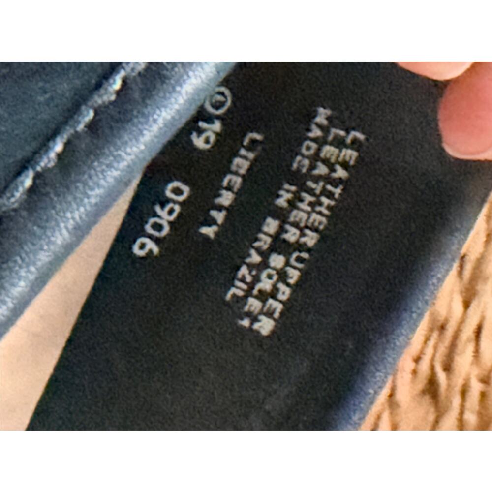 Enzo Angelini Navy square toe leather flat 7 liberty - Picture 7 of 7